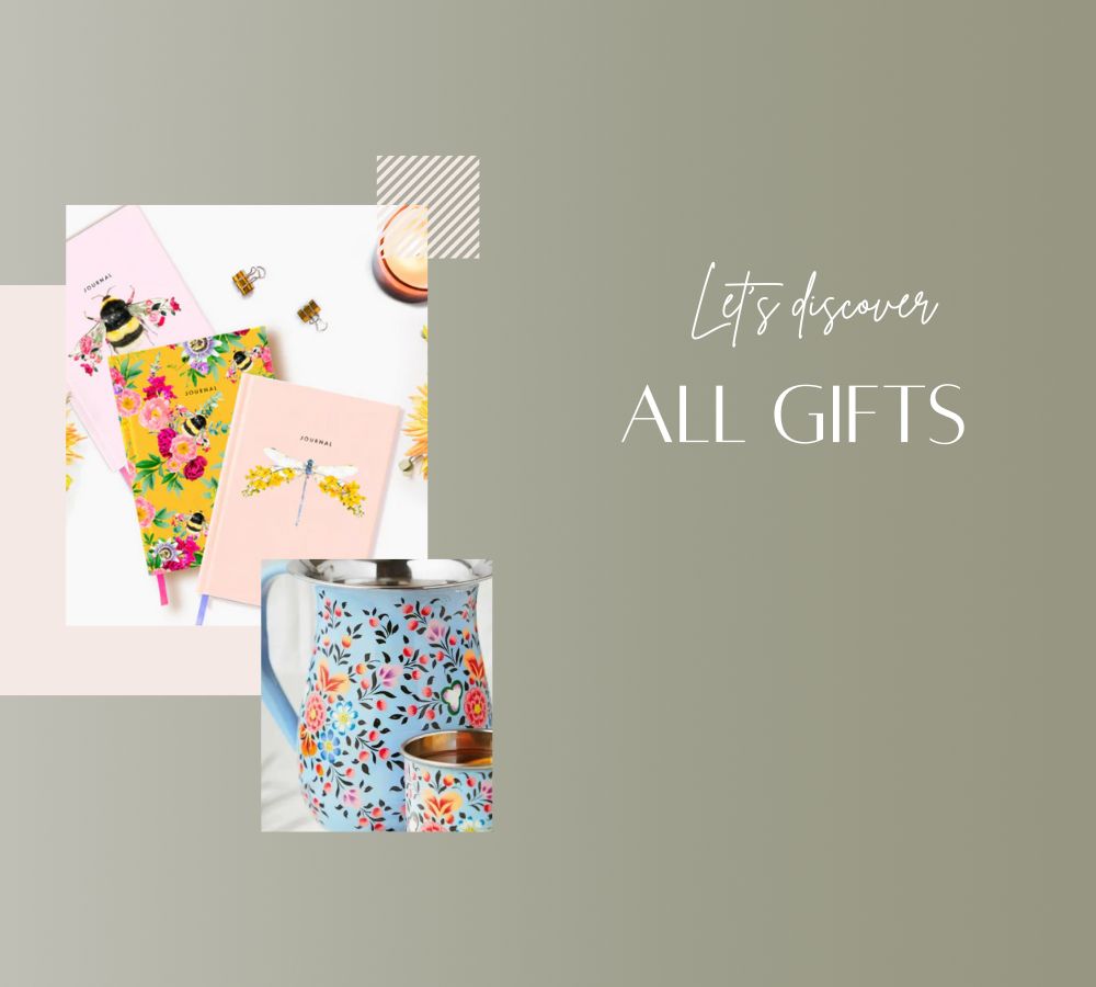 Flat lay of curated homeware and handmade gifts â perfect for thoughtful gifting and stylish interiors.