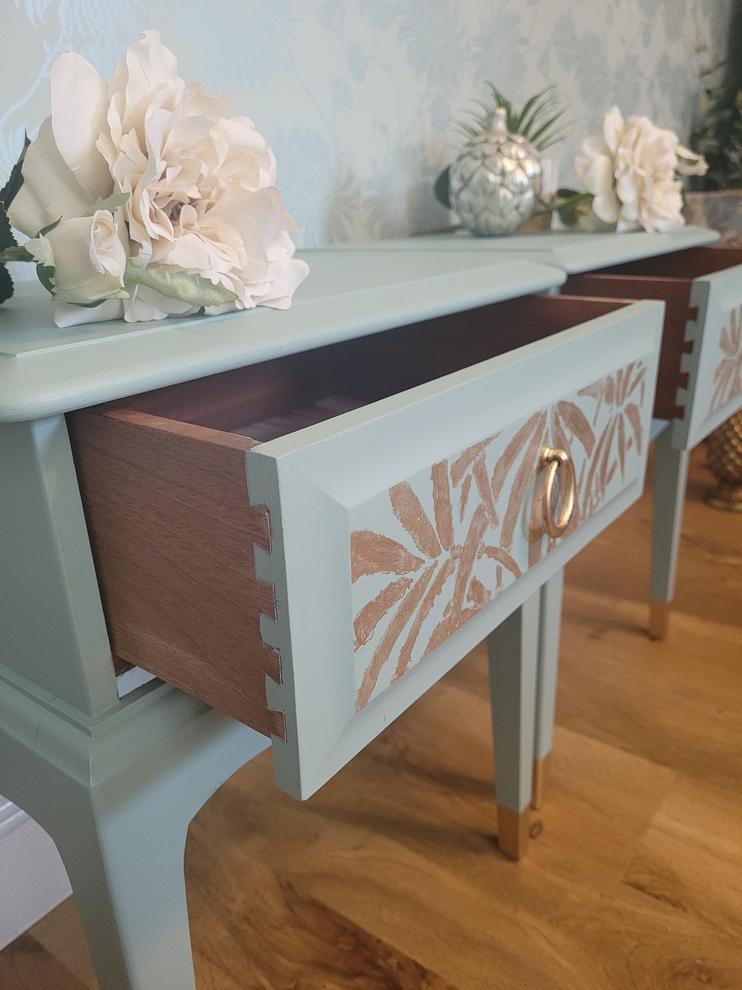 Custom painted to order Stag Minstrel Leggy Bedside Tables - Design Your Own, Choose your own colour paint.