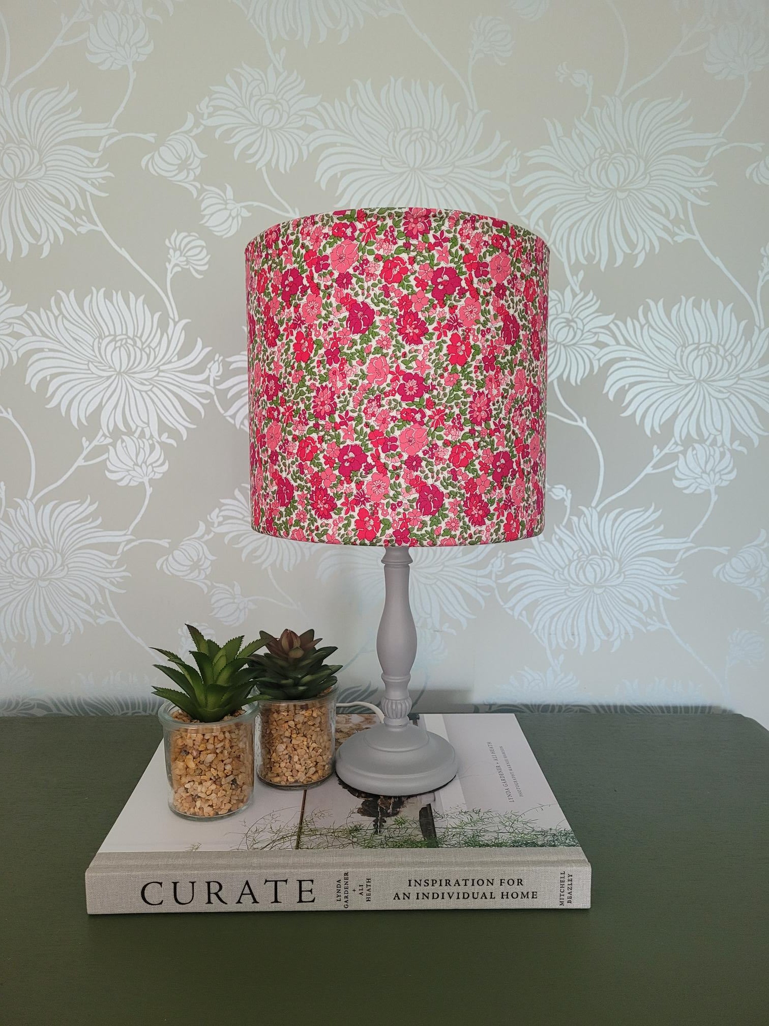 Large Peony Floral outlet Lamp Shade