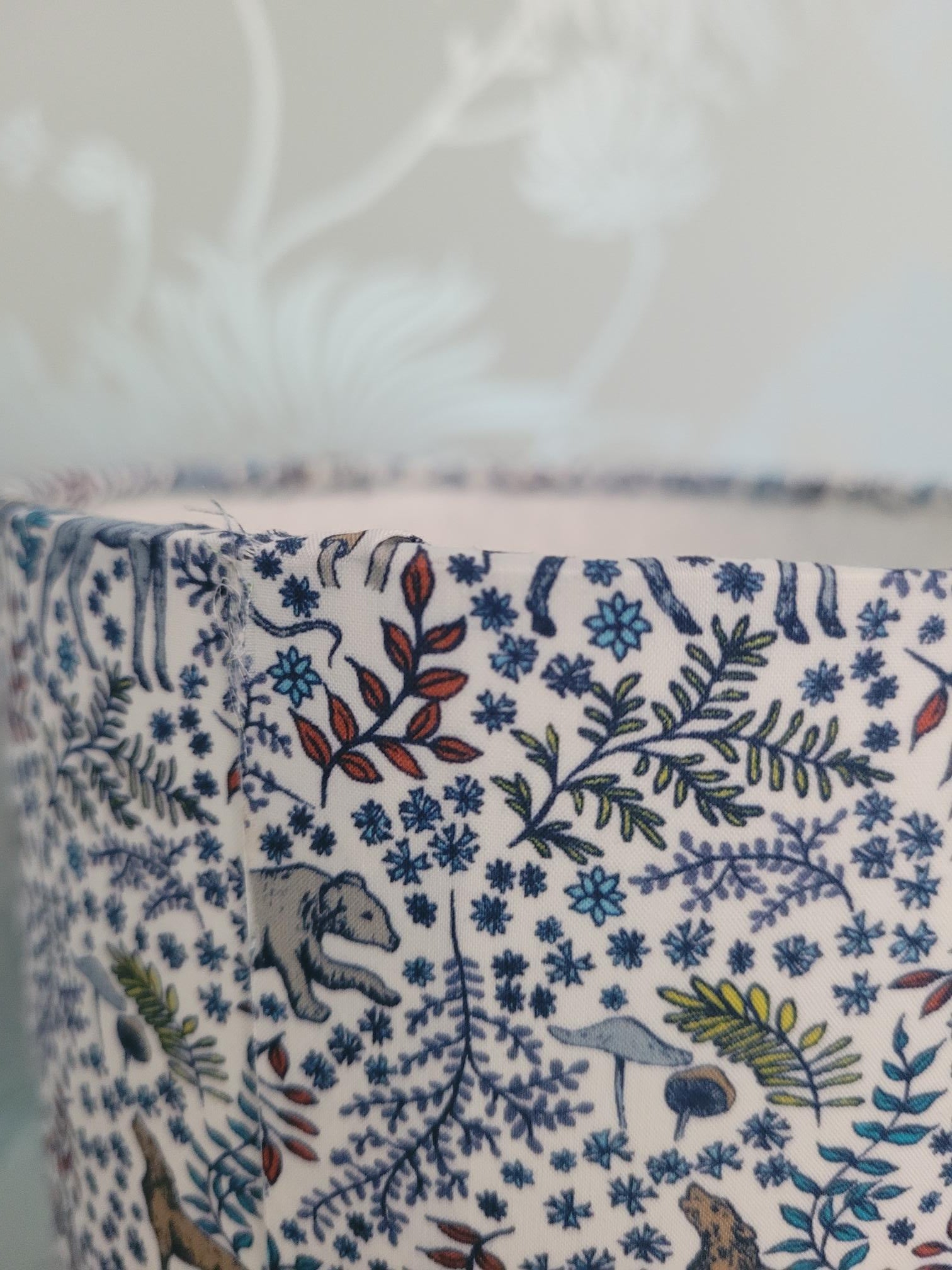 Liberty London Feldberg Forest Tana Lawn Cotton 15cm Drum Lampshade, Children's Room, Baby Nursery