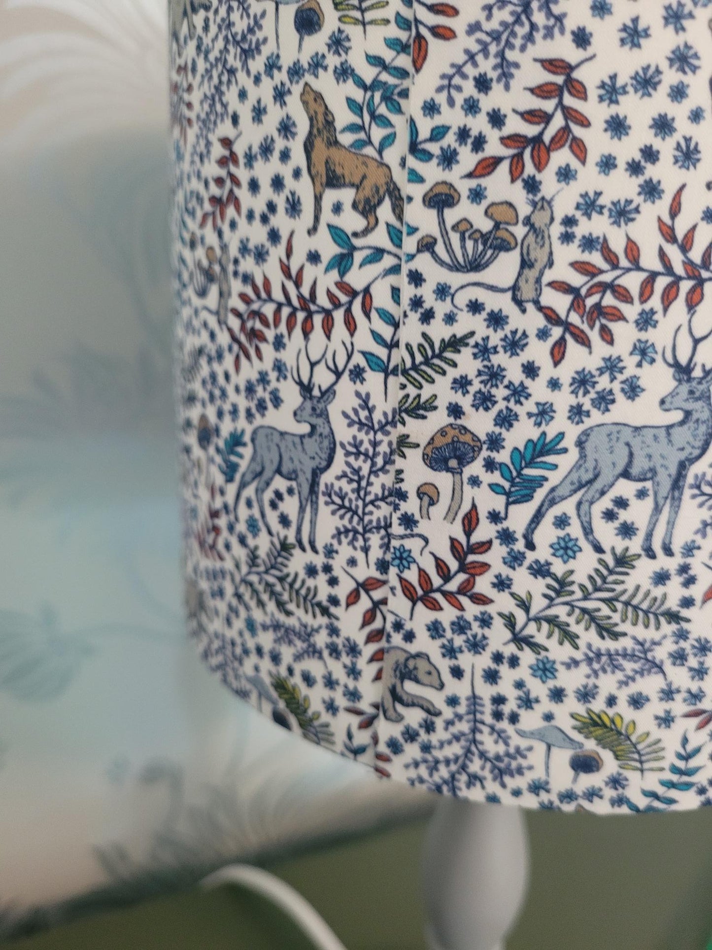 Liberty London Feldberg Forest Tana Lawn Cotton 15cm Drum Lampshade, Children's Room, Baby Nursery