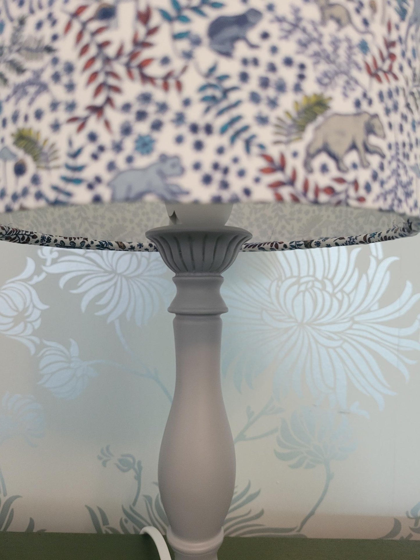 Liberty London Feldberg Forest Tana Lawn Cotton 15cm Drum Lampshade, Children's Room, Baby Nursery