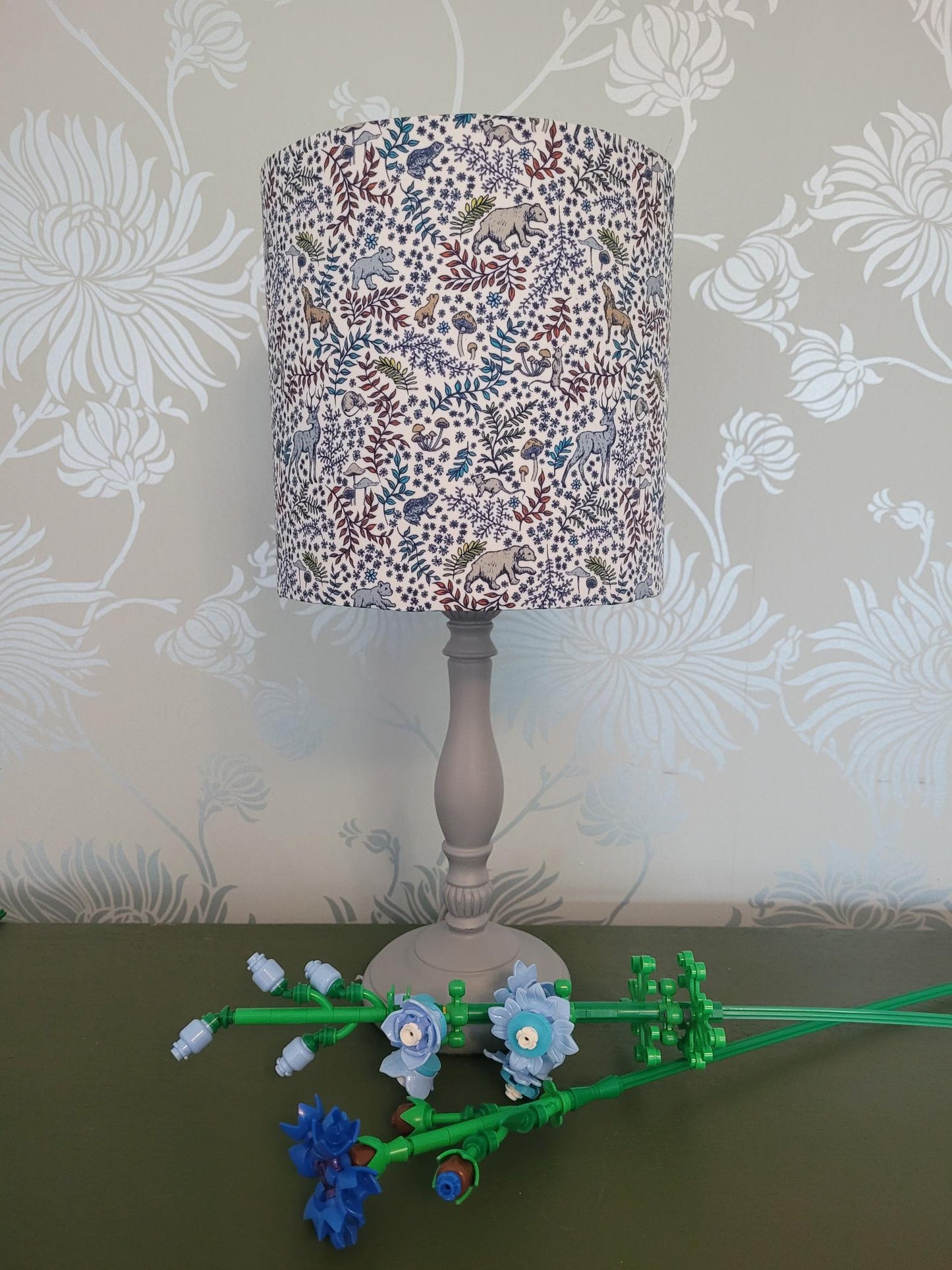 Liberty London Feldberg Forest Tana Lawn Cotton 15cm Drum Lampshade, Children's Room, Baby Nursery