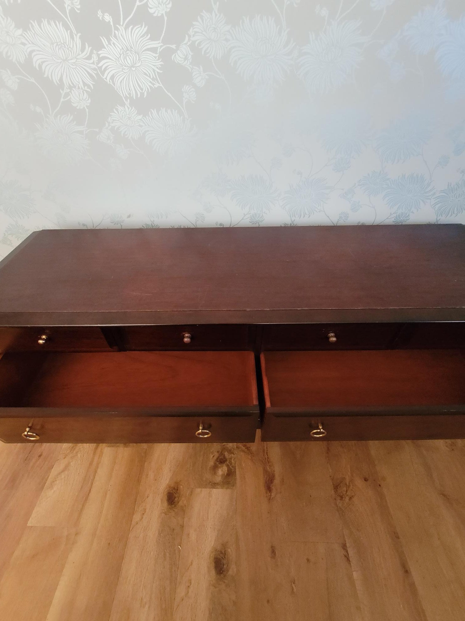 Stag Minstrel Captain’s Chest custom hand-painted commission—8-drawer vintage chest.