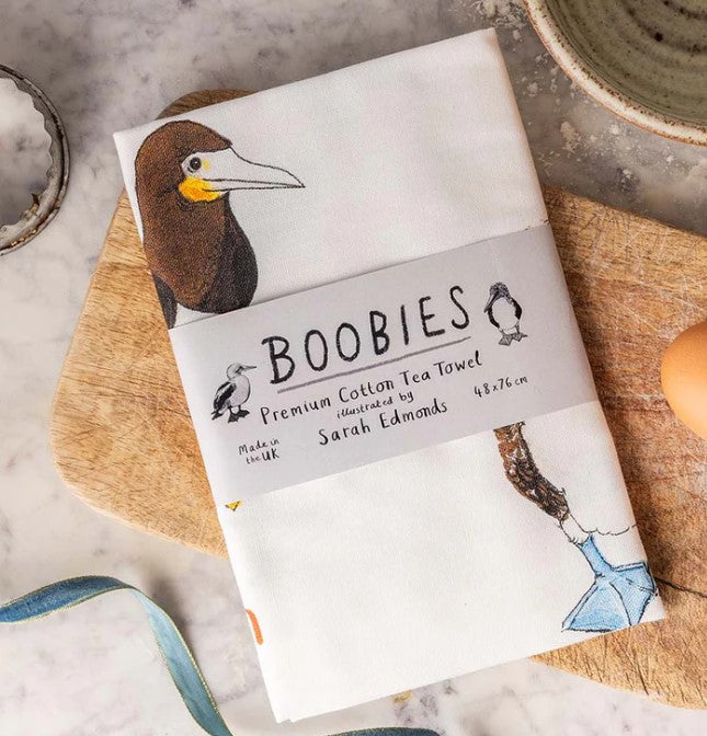 Boobies Cotton Tea Towel / Perfect Kitchenware Gift for Nature / Bird Lover