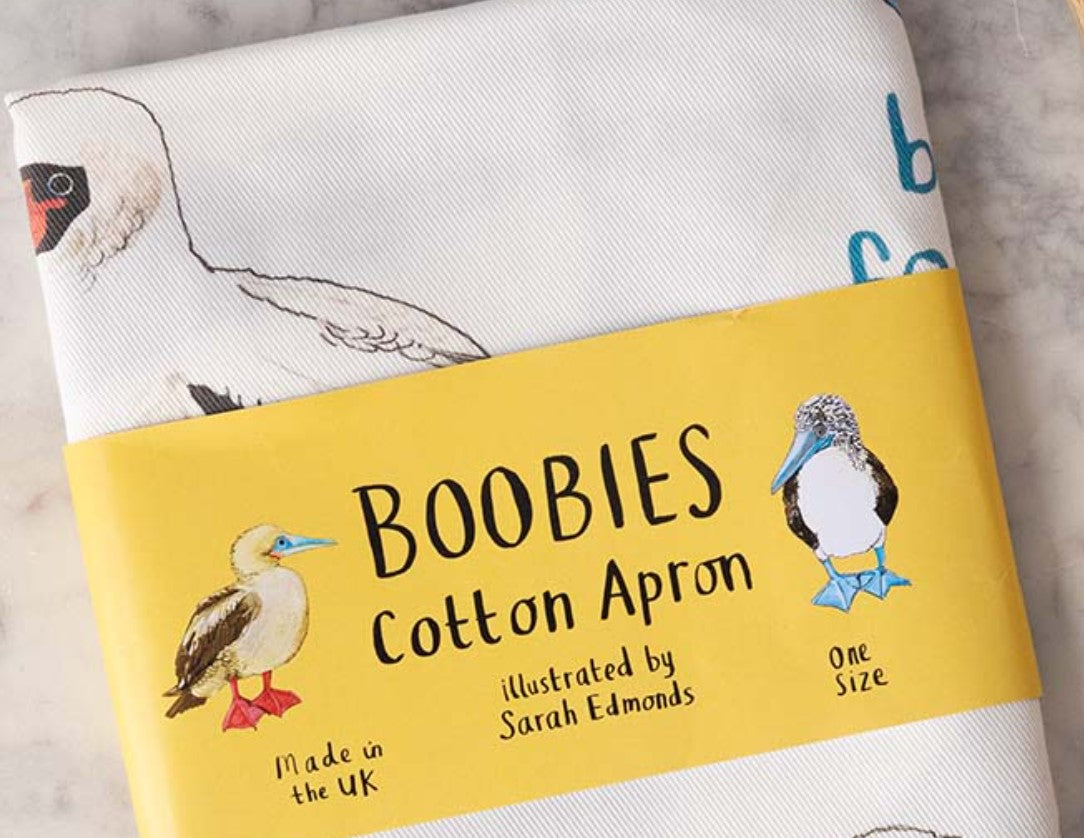 Boobies Cotton Kitchen Apron / Nature Inspired Gift for Cooking Enthusiasts / Bakers / Pun Inspired Homeware