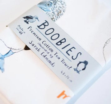 Boobies Cotton Tea Towel / Perfect Kitchenware Gift for Nature / Bird Lover
