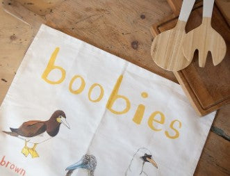 Boobies Cotton Tea Towel / Perfect Kitchenware Gift for Nature / Bird Lover
