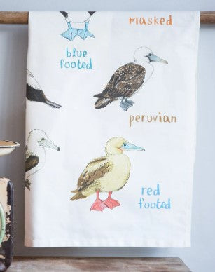 Boobies Cotton Tea Towel / Perfect Kitchenware Gift for Nature / Bird Lover