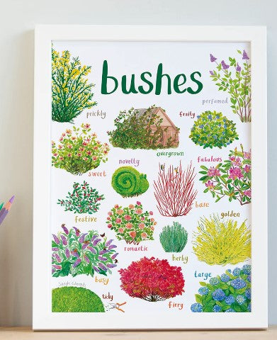 Bushes Nature Inspired Pun Art Print – Fun Gift for Garden Lovers | Kitchenware & Home Decor