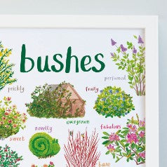 Bushes Nature Inspired Pun Art Print – Fun Gift for Garden Lovers | Kitchenware & Home Decor
