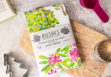Bushes Cotton Tea Towel / Nature Pun Inspired Kitchenware / Fun Gift - Gift for keen gardeners