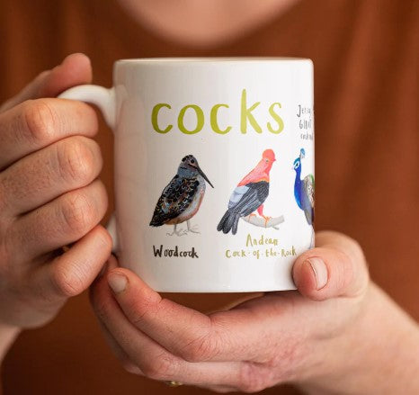 Cocks Ceramic Bird Mug / Kitchen Ware / Ceramic Gift for Animal Lovers
