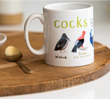 Cocks Ceramic Bird Mug / Kitchen Ware / Ceramic Gift for Animal Lovers