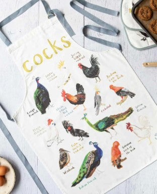 Cocks Apron / Gifts for Nature Lovers / Gift for Bird Lovers / Gift for Baking Lovers