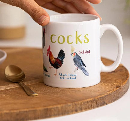 Cocks Ceramic Bird Mug / Kitchen Ware / Ceramic Gift for Animal Lovers