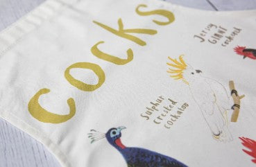 Cocks Apron / Gifts for Nature Lovers / Gift for Bird Lovers / Gift for Baking Lovers
