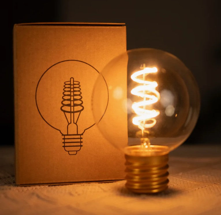 Cordless USB LED Lightbulb | Spiral Filament Lightbulb