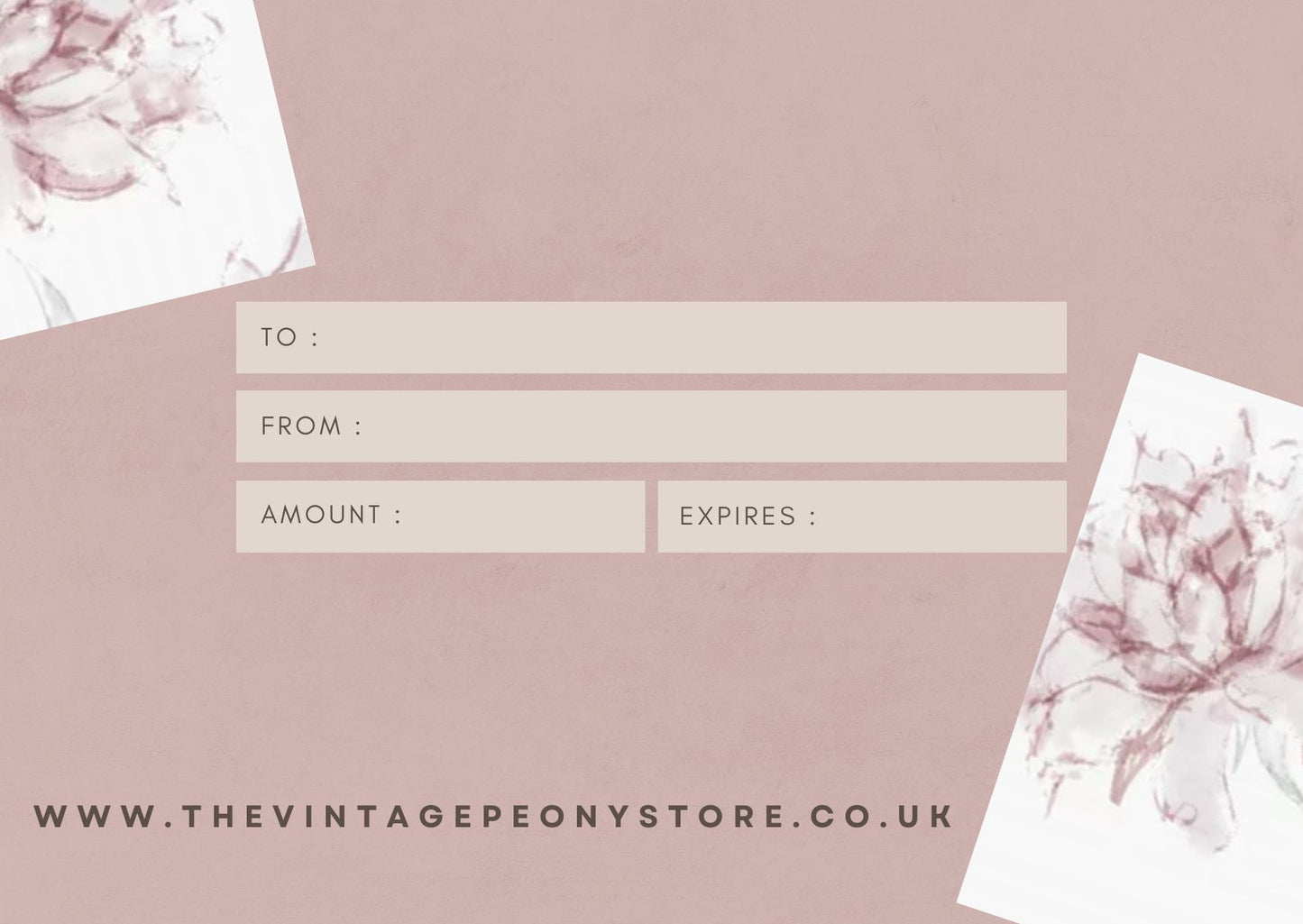 The Vintage Peony Store Gift Card