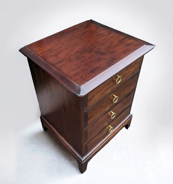 Custom Order | Stag Minstrel Tall Four Drawer Bedside Tables | Hand Painted Bespoke Commission | Fusion Mineral Paint