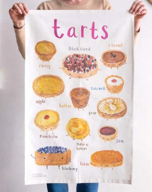 Tarts Tea Towel  / Baking Inspired Kitchenware / Ideal Gift for Chefs, Cooks, Bakers