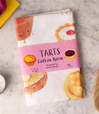 Tarts Cotton Kitchen Apron / Gift for Cooking Enthusiasts / Bakers / Pun Inspired Homeware