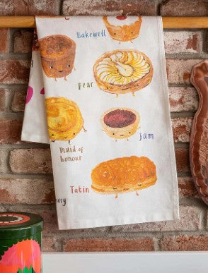 Tarts Tea Towel  / Baking Inspired Kitchenware / Ideal Gift for Chefs, Cooks, Bakers