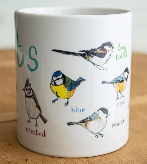Tits Ceramic Bird Mug / Kitchenware / Ceramic Gift for Nature and Animal Lovers