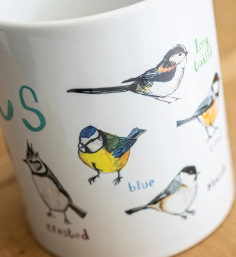 Tits Ceramic Bird Mug / Kitchenware / Ceramic Gift for Nature and Animal Lovers