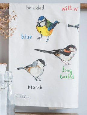 Tits Cotton Tea Towel / Nature Pun Inspired Kitchenware / Fun Gift