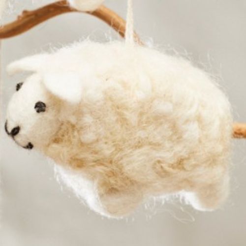 Handmade Fair Trade Hanging Sheep Decorations