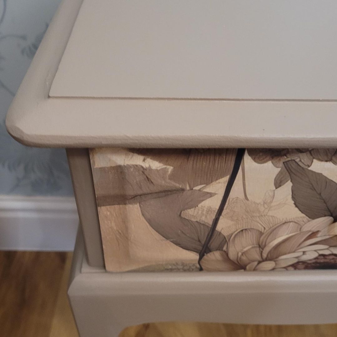 Bespoke Stag Minstrel Bedside Tables with Floral Decoupage – Bedroom Furniture | Guest Bedroom | Versatile Vintage Furniture