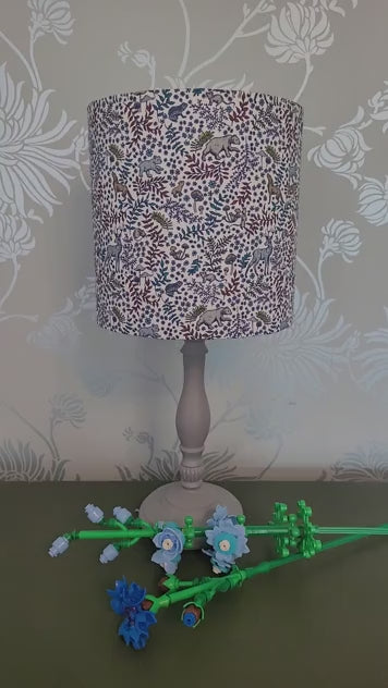 Liberty London Feldberg Forest Tana Lawn Cotton 15cm Drum Lampshade, Children's Room, Baby Nursery