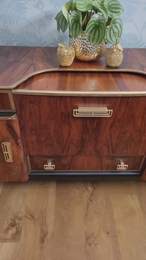 Custom Beautility Cocktail Cabinet | Bespoke Mid-Century Bar | The Vintage Peony Store