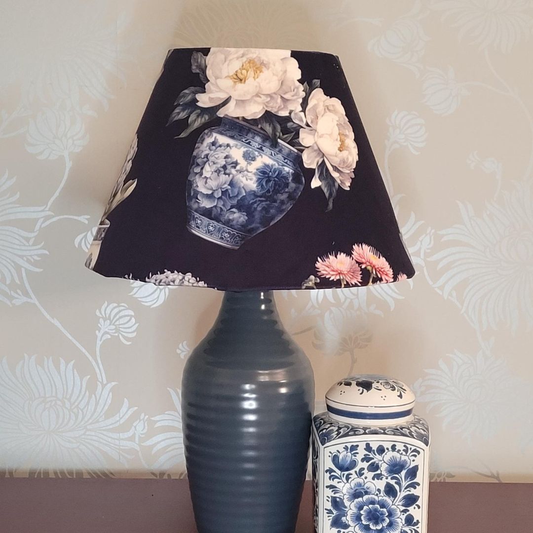 Botanical Luxury Velvet Statement Table Lampshade