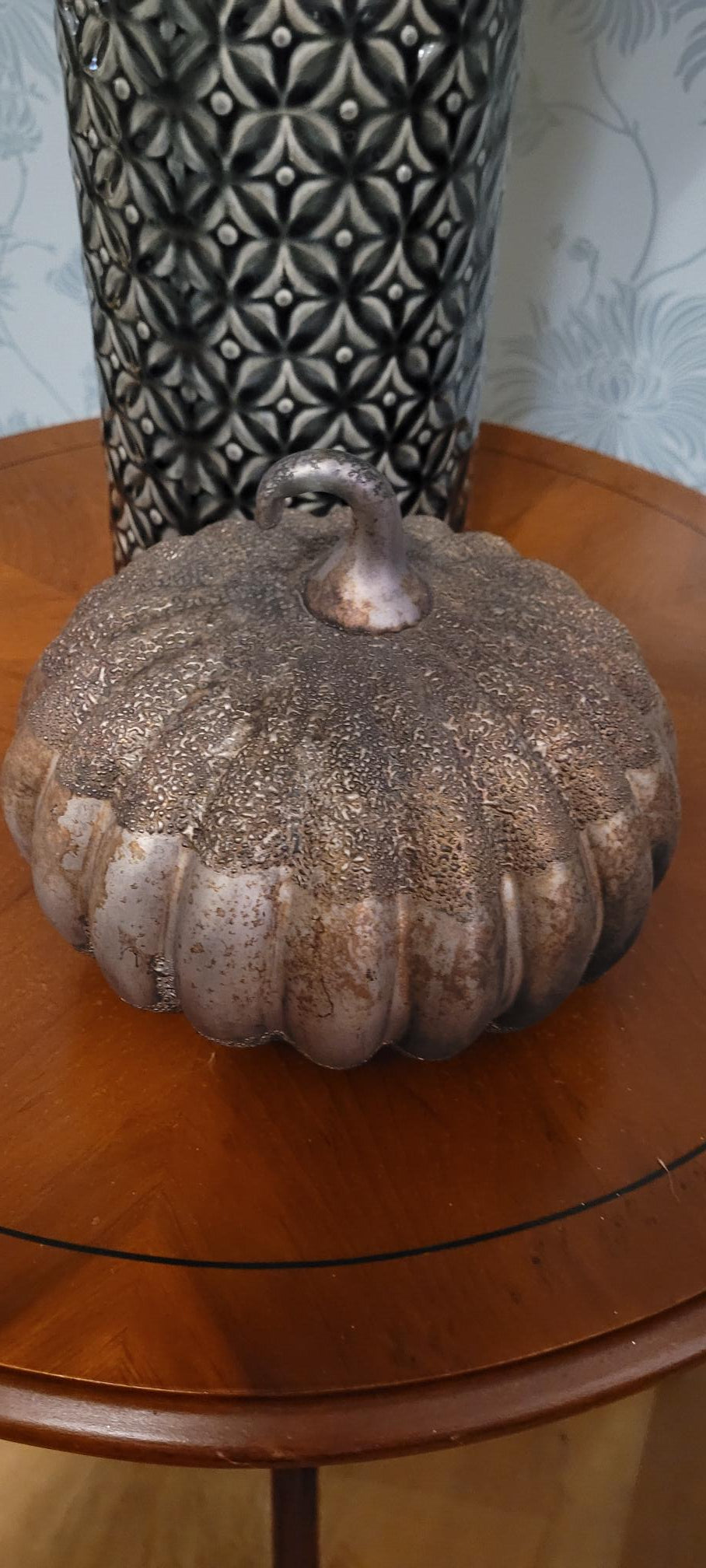 Large Burnished Decorative Pumpkin