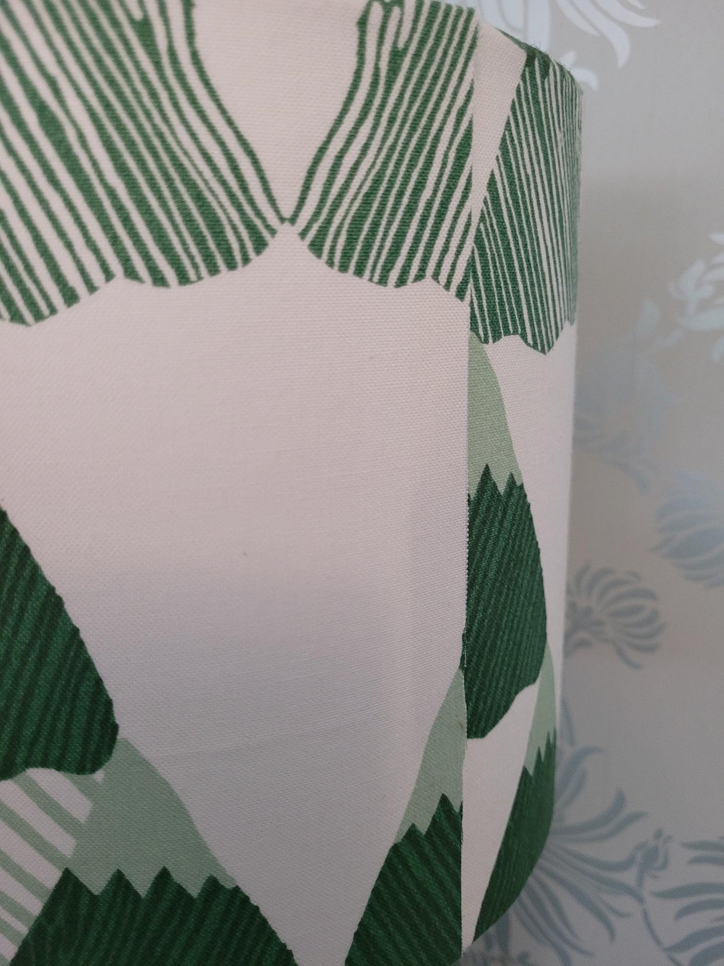 Scandi / Nordic Hares & Pine Forest Cotton Print 20cm Drum Lampshade by the Swedish Fabric Company