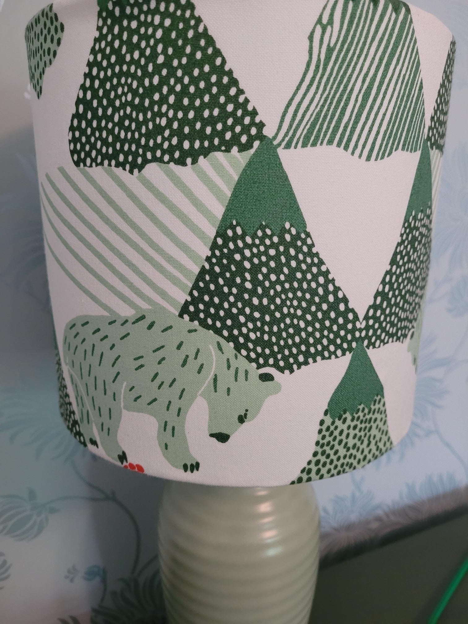 Scandinavian / Nordic 20cm Lampshade Winter Forest Polar Bears for Children's Room / Nursery