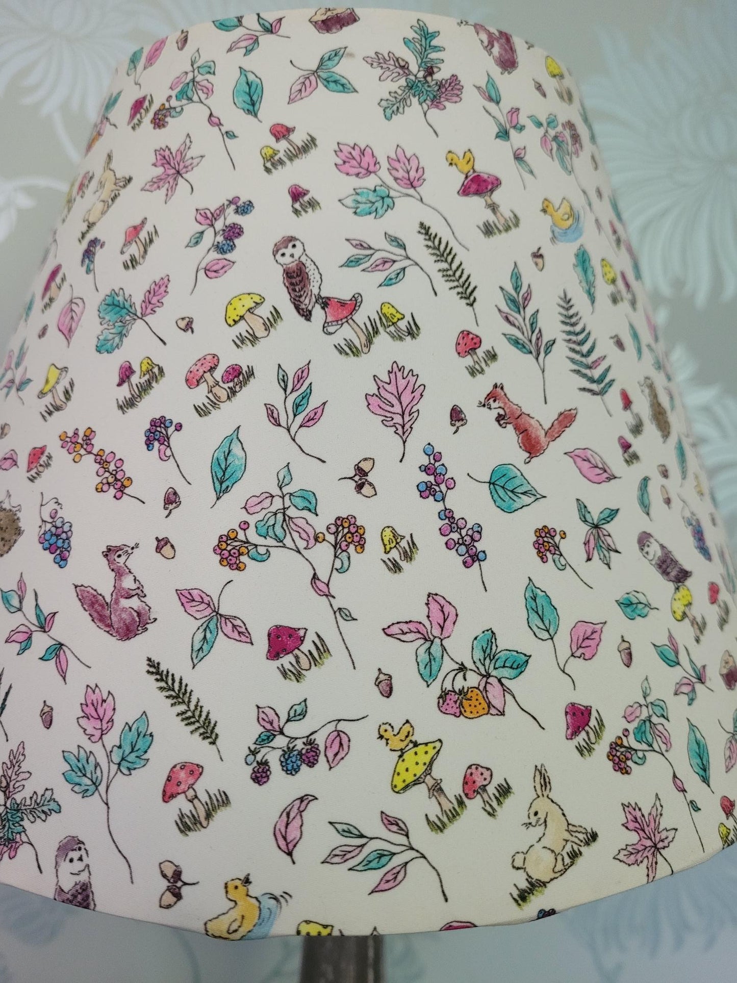 Liberty of London 25cm Coolie Lampshade, Woodland, Forest Creatures, Whimsical Lands, Children's Room, Baby Nursery