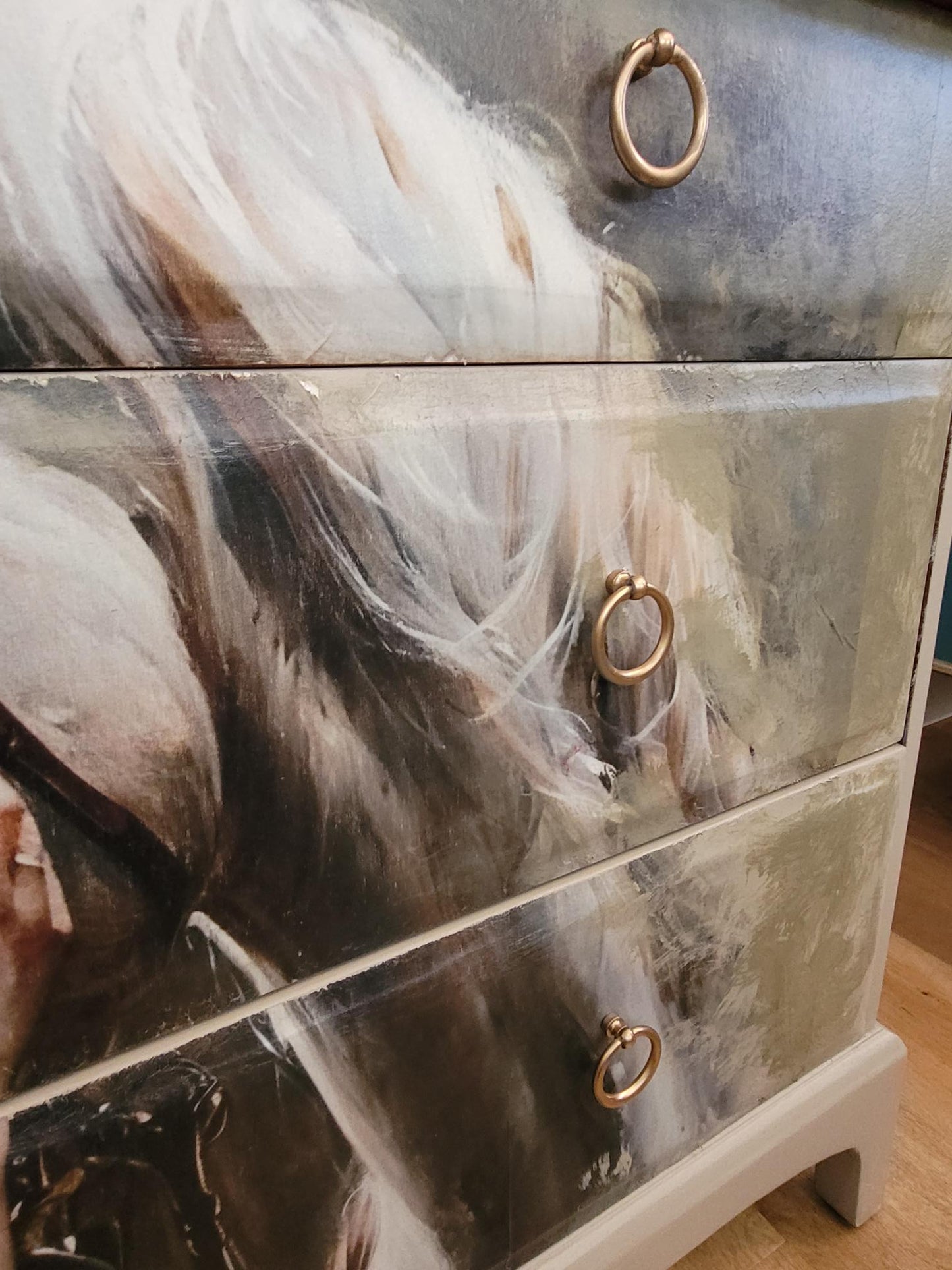 'Soulful Bond' Decoupaged Chest of Drawers | Rustic Furniture | Country Chic Interiors