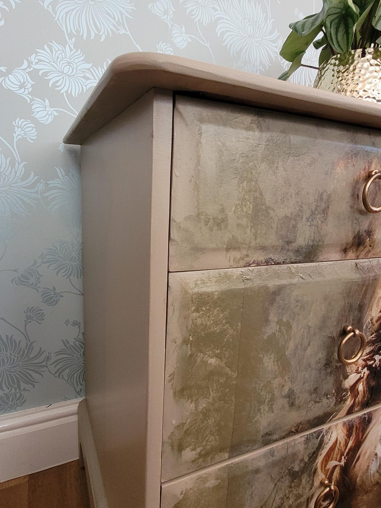 'Soulful Bond' Decoupaged Chest of Drawers | Rustic Furniture | Country Chic Interiors