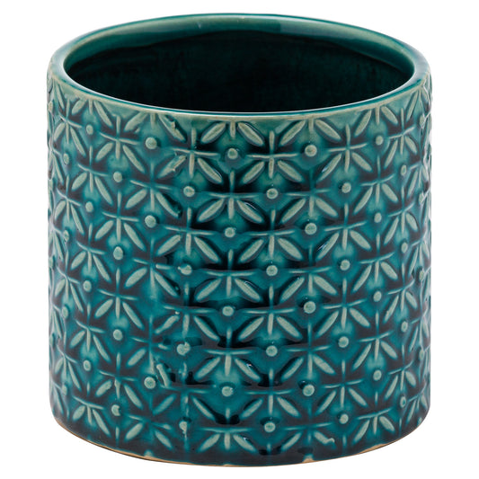 Seville Collection Thea Teal Textured Planter
