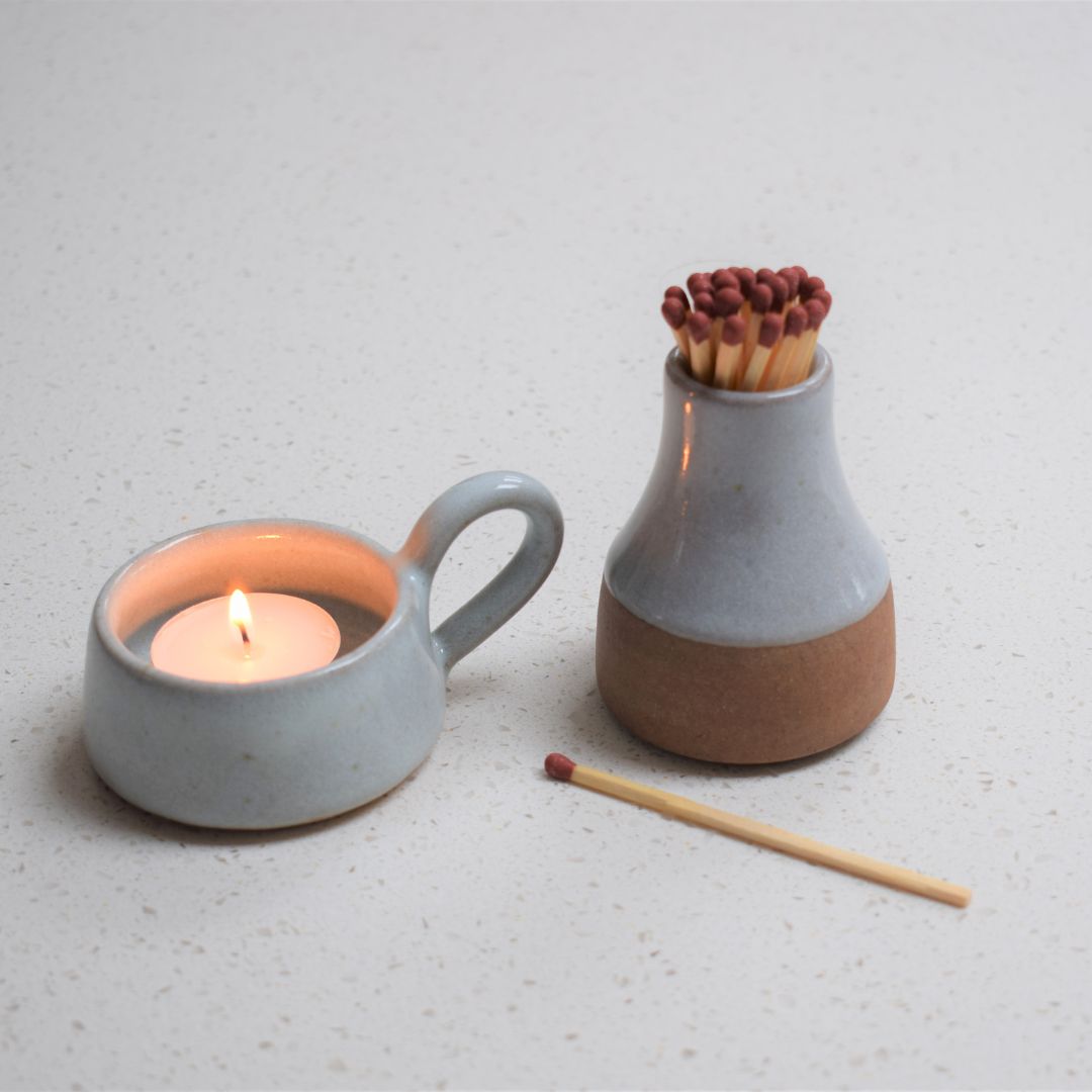 Handmade Ceramic Match Striker with Various Glaze Options – Functional and Stylish | Festive Lighting | Cosy Gift Accessory