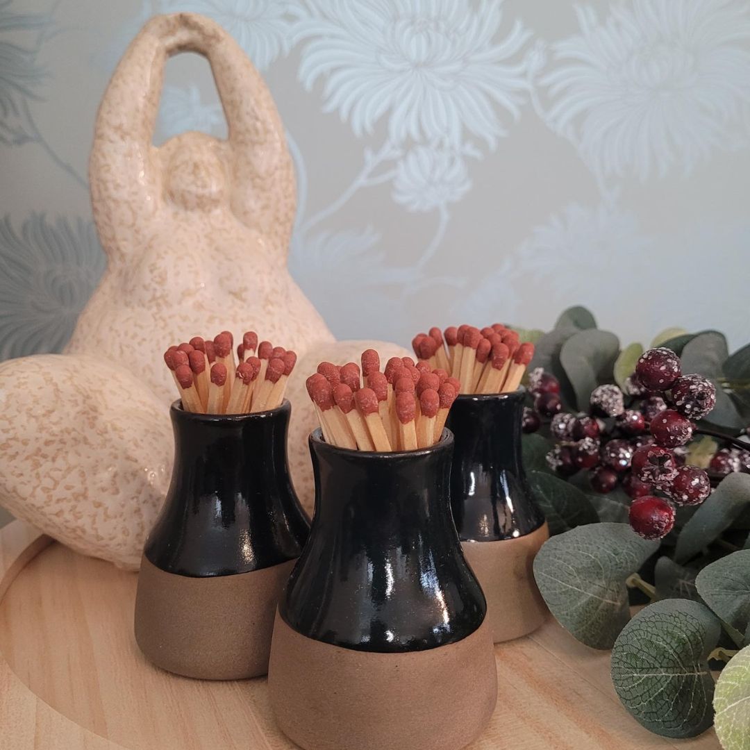 Handmade Ceramic Match Striker with Various Glaze Options – Functional and Stylish | Festive Lighting | Cosy Gift Accessory