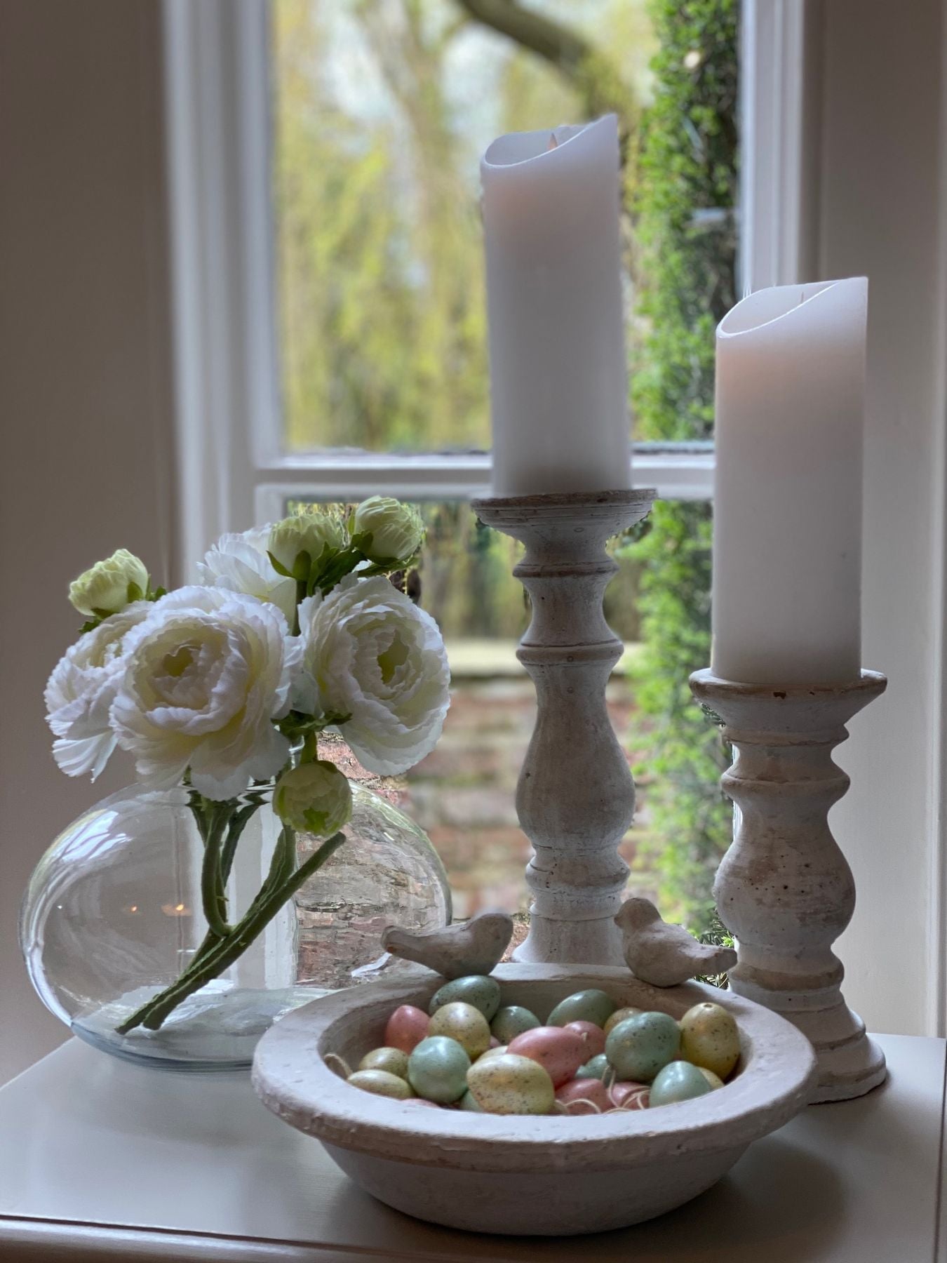 Charming Small Stone Ornamental Bird Bath | Rustic Garden Decor | Indoor Accent Piece | Miniature Bird Bath Statue