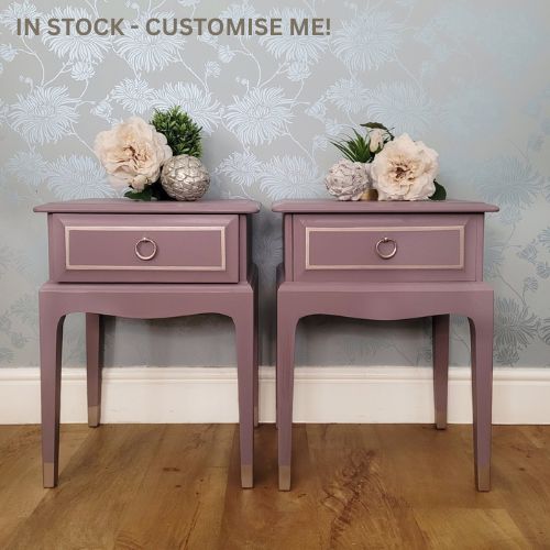 Custom painted to order Stag Minstrel Leggy Bedside Tables - Design Your Own, Choose your own colour paint.