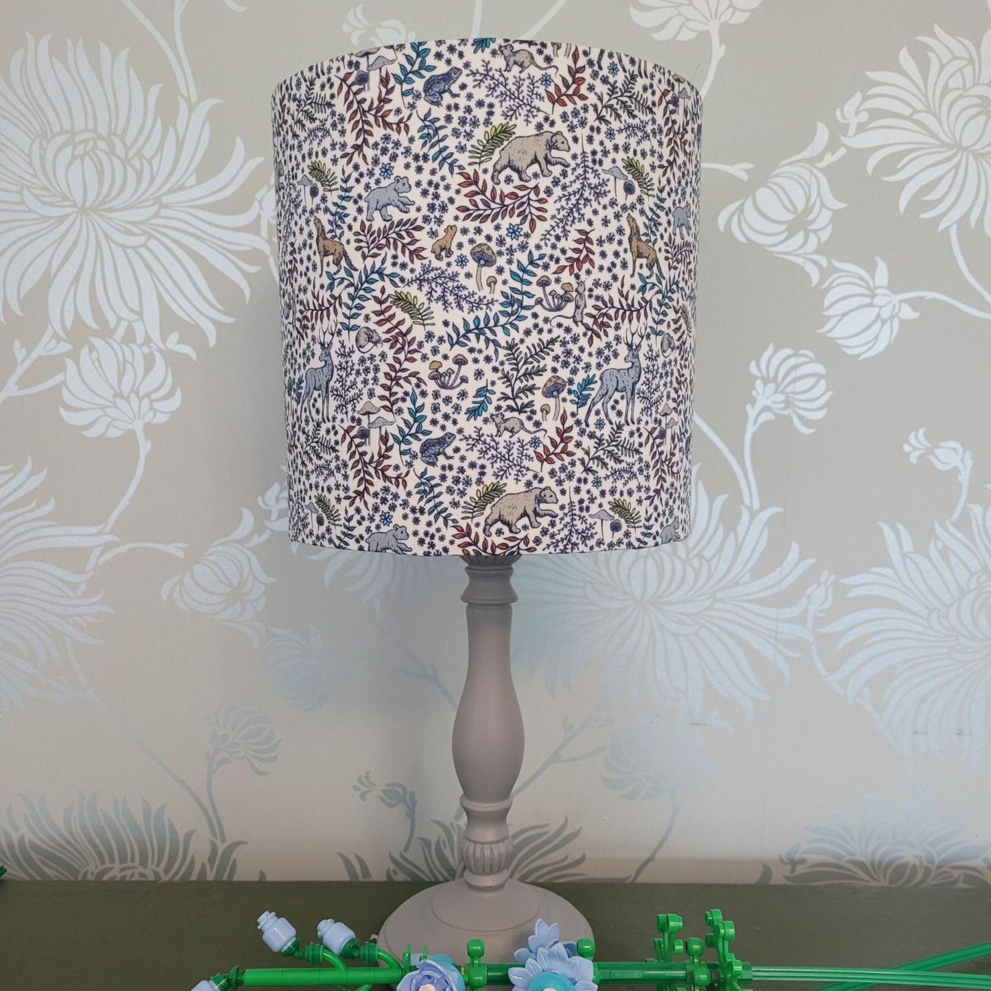 Liberty London Feldberg Forest Tana Lawn Cotton 15cm Drum Lampshade, Children's Room, Baby Nursery