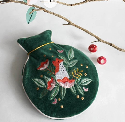 Secret Garden Fox Hot Water Bottle  / Festive Cosy Gift / Gifts for Loved Ones