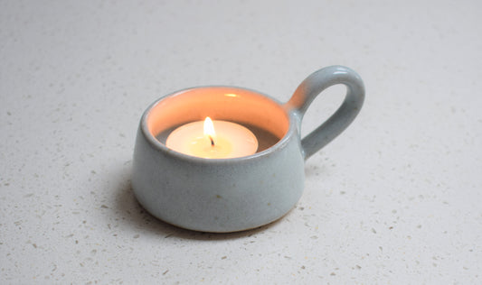 Stoneware Tea Light Cup - Eggshell