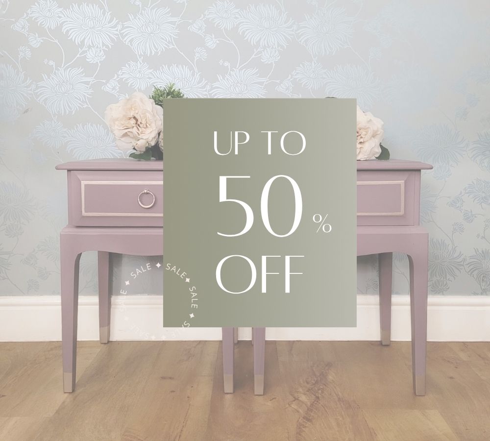 50% off selected hand painted furniture, home interior and hand made gifts
